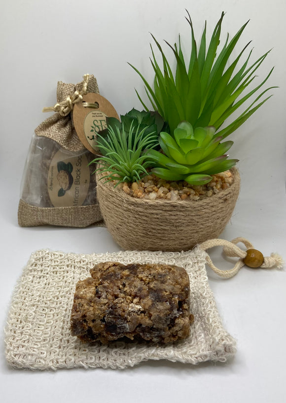 African Black Soap & Sisal Soap Saver Bag